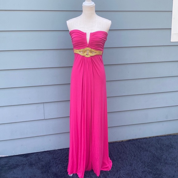 Sky Dresses & Skirts - Sky brand metal accent formal strapless maxi dress gown